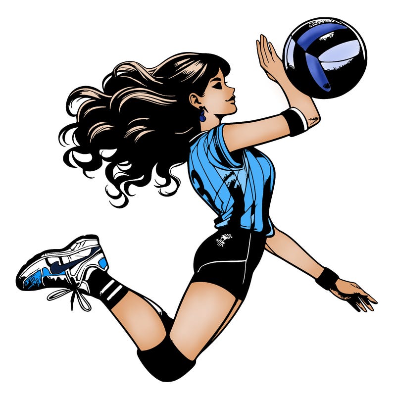 𝓐 𝔀𝓸𝓶𝓪𝓷 𝔀𝓲𝓽𝓱 𝓵𝓸𝓷𝓰 𝓯𝓵𝓸𝔀𝓮𝔂 𝓱𝓪𝓲𝓻 𝓪𝓷𝓭 𝓹𝓵𝓪𝔂𝓲𝓷𝓰 𝓿𝓸𝓵𝓵𝓮𝔂𝓫𝓪𝓵𝓵 𝓼𝓱𝓮 𝓲𝓼 𝓳𝓾𝓶𝓹𝓲𝓷𝓰 𝓾𝓹 𝓲𝓷 𝓽𝓱𝓮 𝓪𝓲𝓻 𝓽𝓸 𝓰𝓮𝓽 𝓽𝓱𝓮 𝓫𝓪𝓵𝓵 𝓪𝓷𝓭 𝓼𝓱𝓮 𝓱𝓪𝓼 𝓪 𝓼𝓽𝓻𝓲𝓹𝓮𝓭 𝓳𝓮𝓻𝓼𝓮𝔂 𝔀𝓲𝓽𝓱 𝓪 𝓹𝓻𝓲𝓷𝓽𝓮𝓭 𝓿𝓸𝓵𝓵𝓮𝔂𝓫𝓪𝓵𝓵 𝓲𝓷 𝓽𝓱𝓮 𝓶𝓲𝓭𝓭𝓵𝓮 𝓪𝓷𝓭 𝓼𝓱𝓮 𝓱𝓪𝓼 𝓽𝓲𝓰𝓱𝓽 𝓫𝓲𝓴𝓮𝓻 𝓼𝓱𝓸𝓻𝓽𝓼 𝓸𝓷 𝓪𝓷𝓭 𝓽𝓮𝓷𝓷𝓲𝓼 𝓼𝓱𝓸𝓮𝓼 𝔀𝓲𝓽𝓱 𝓷𝓮𝔀 𝓹𝓪𝓭𝓼