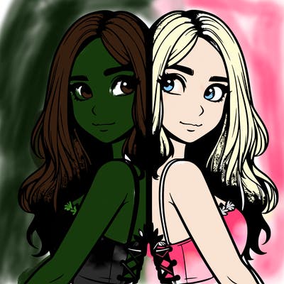 a realistic girl split