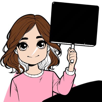 realistic girl holding up a sign