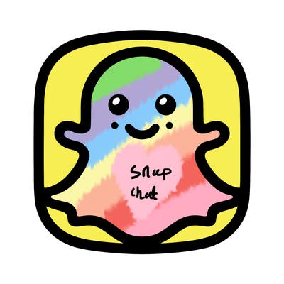 snapchat logo without a face