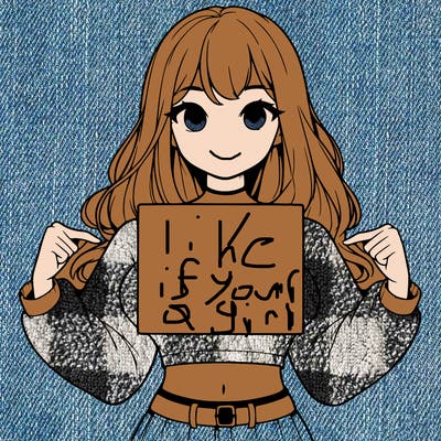 girl holding a blank sign in a long sleeve crop top