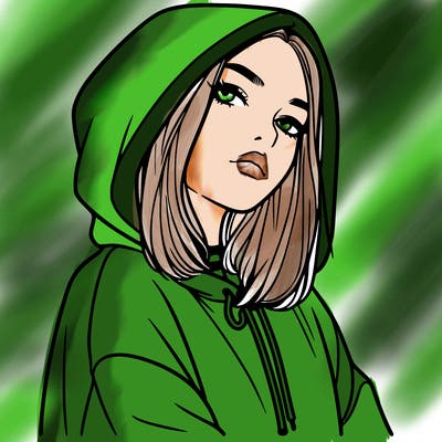 a realistic girl in a hoodie