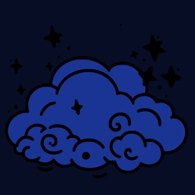 pink starry cloud sky