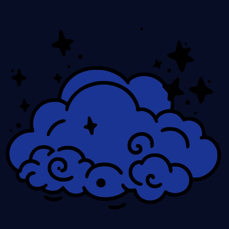 pink starry cloud sky