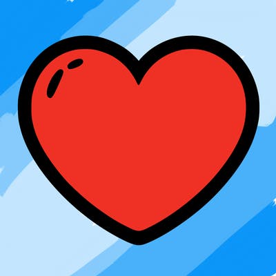 a blank heart