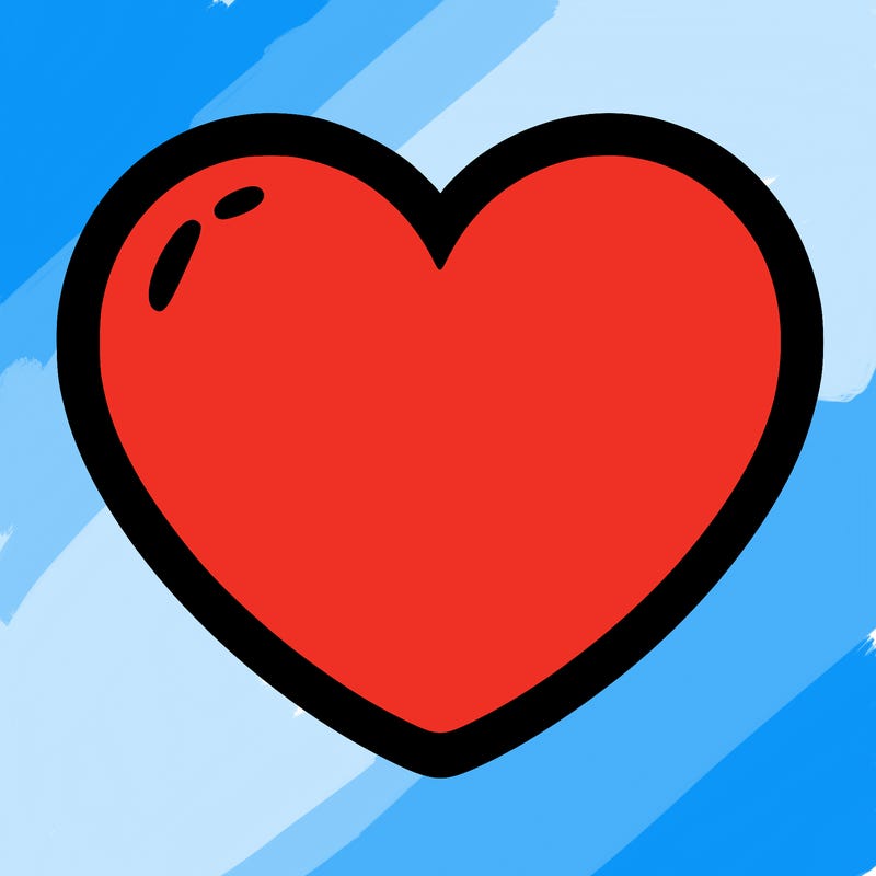 a blank heart