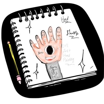 a blank sketch pad