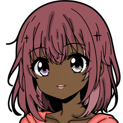 simple anime girl face