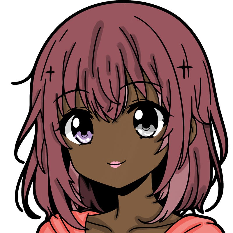 simple anime girl face
