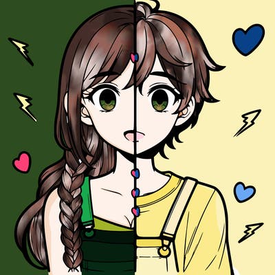 realistic girl boy split