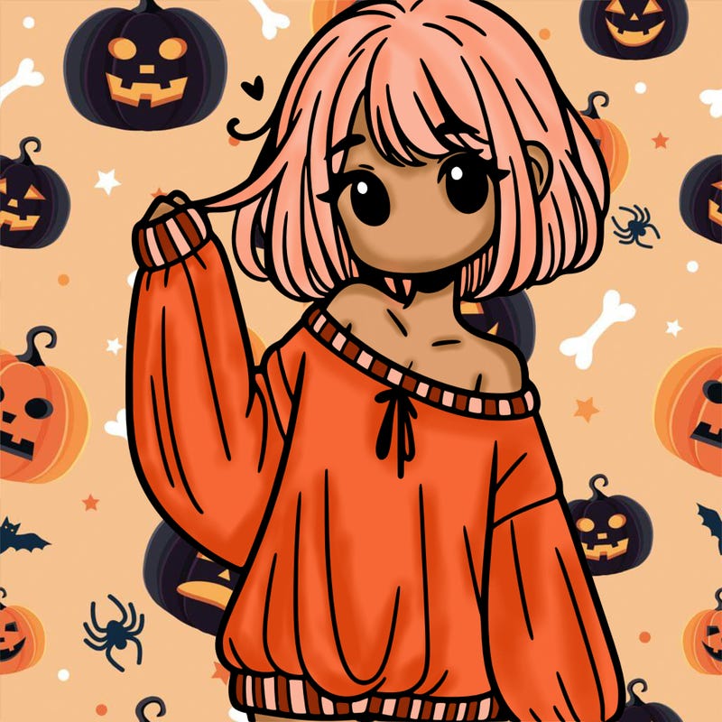 girl in baggy sweater hanging off her shoulder