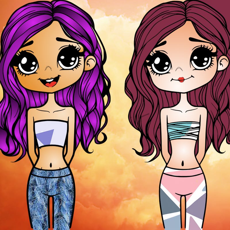 very skinny realistic girl happy