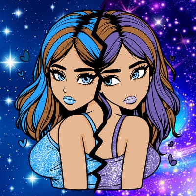 realistic girl split