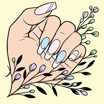 nails with french tip