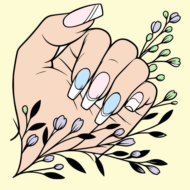 nails with french tip