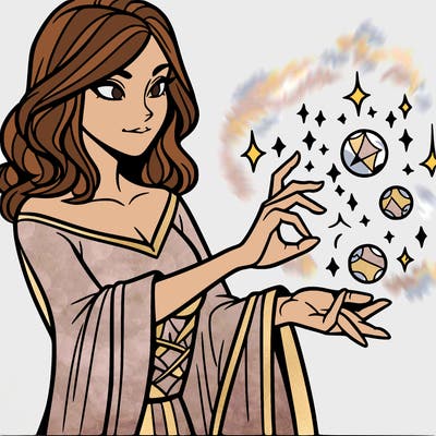 a women controlling magic with her hands