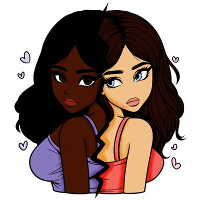 realistic girl split