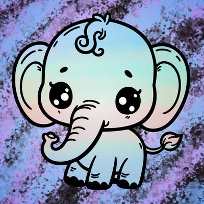 cute baby elephant
