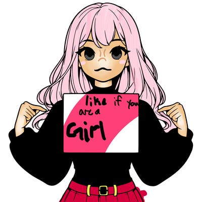 girl holding a blank sign in a long sleeve crop top