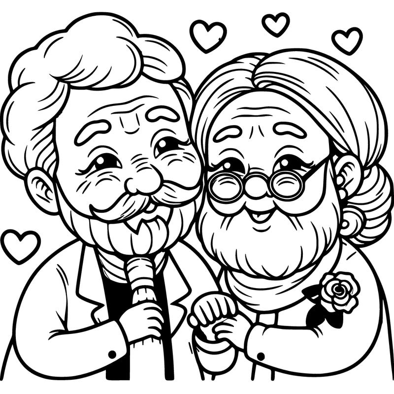 old couple in love
