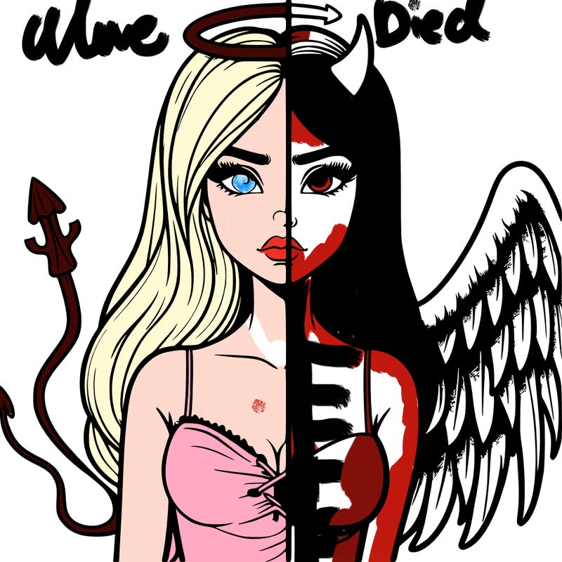 devil vs angel realistic girl