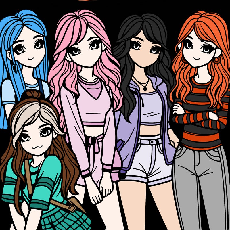 a group of teenage girls