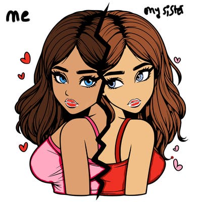 realistic girl split