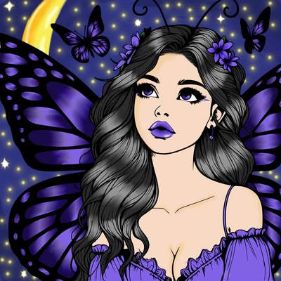 butterfly fairy realistic girl