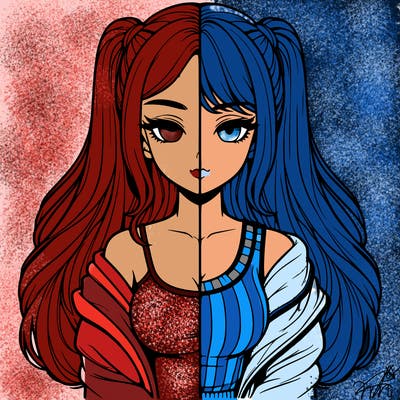 realistic girl split