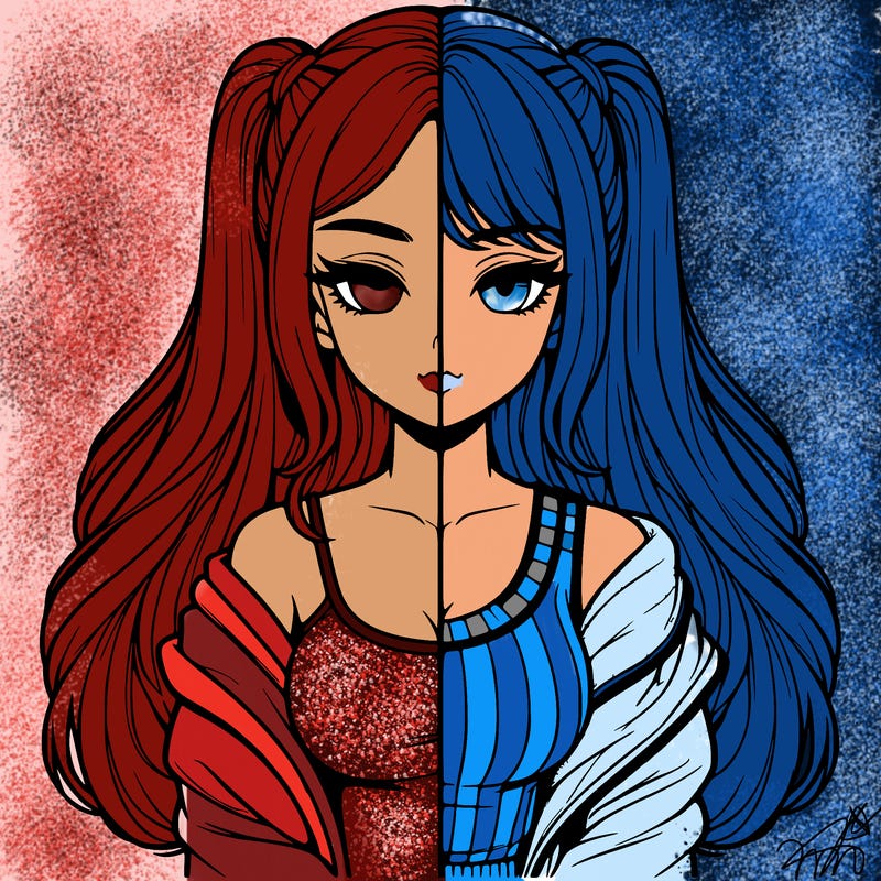 realistic girl split