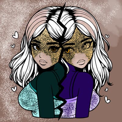 realistic girl split