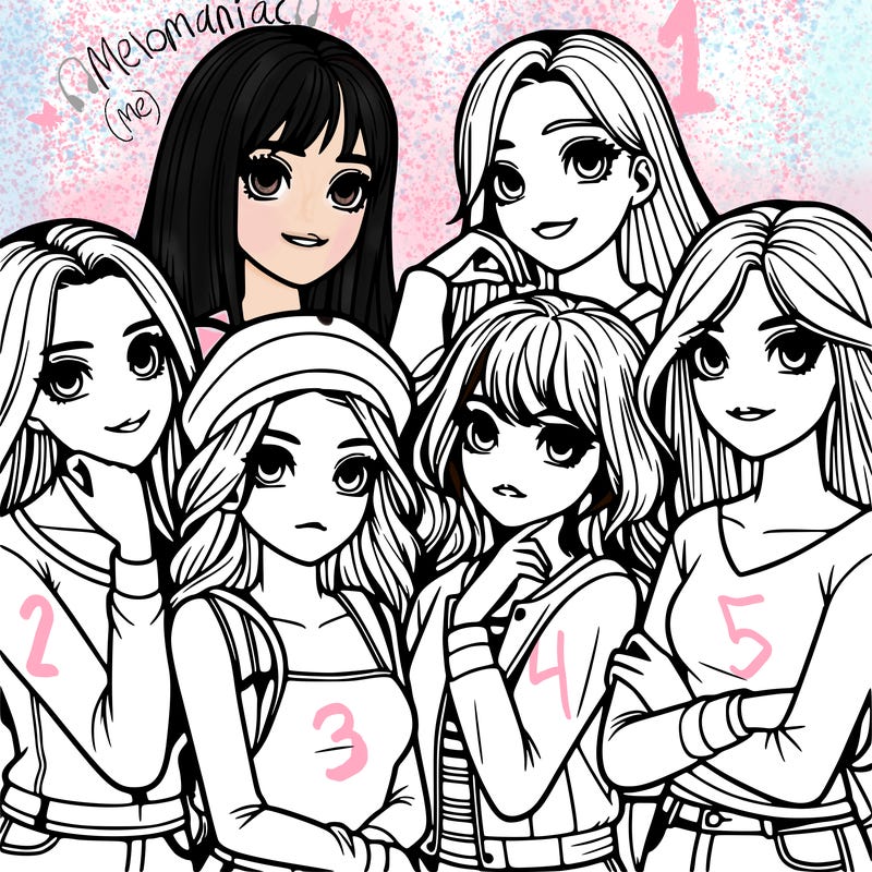 a group of girls realistic