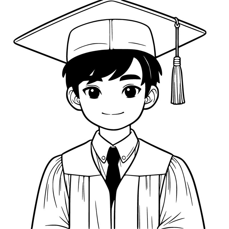 asian person graduating from school realistic