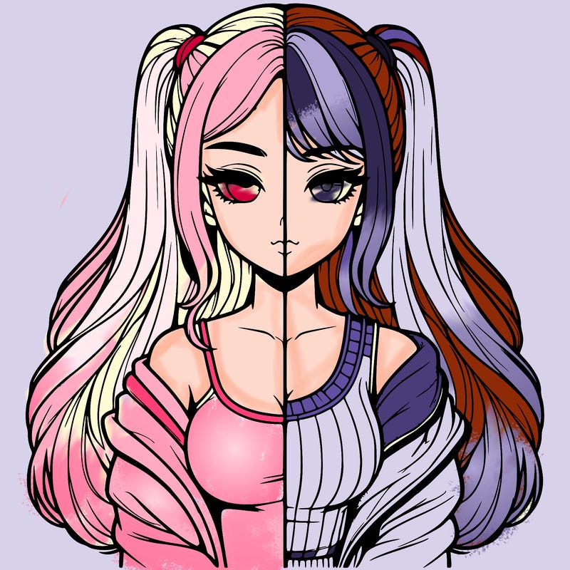 realistic girl split