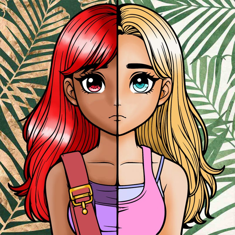 realistic girl split