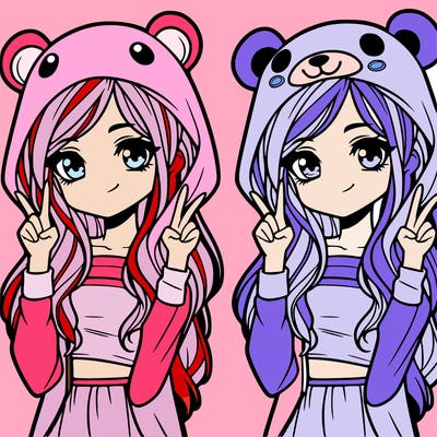 teen girl in animal costume