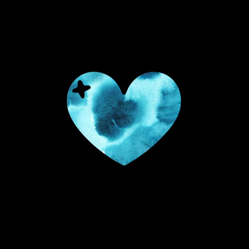 a blank heart with a blank background