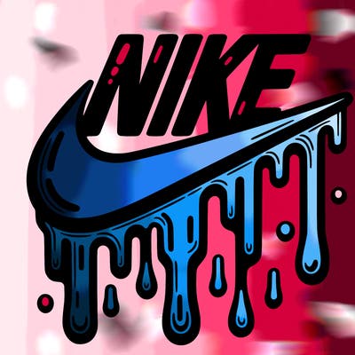 dripping nike logo