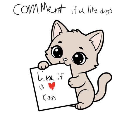 a small cat with a blank sheet of paper in its hand. the cat is sooooooo cute!