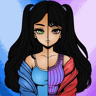 realistic girl split