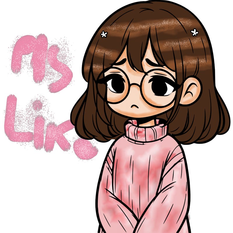 sad girl with glasses in a sweater