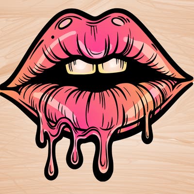 lips that look realistic and drip