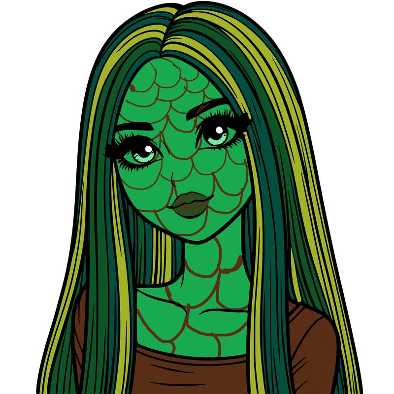 realistic girl with straight and long hair