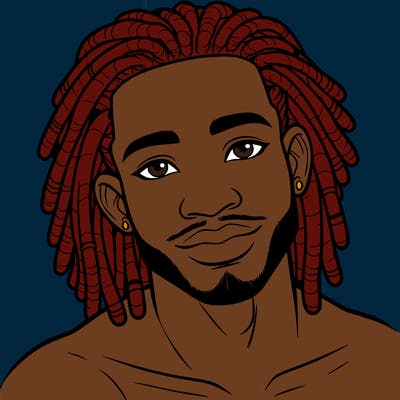 beautiful african american man with dreads
