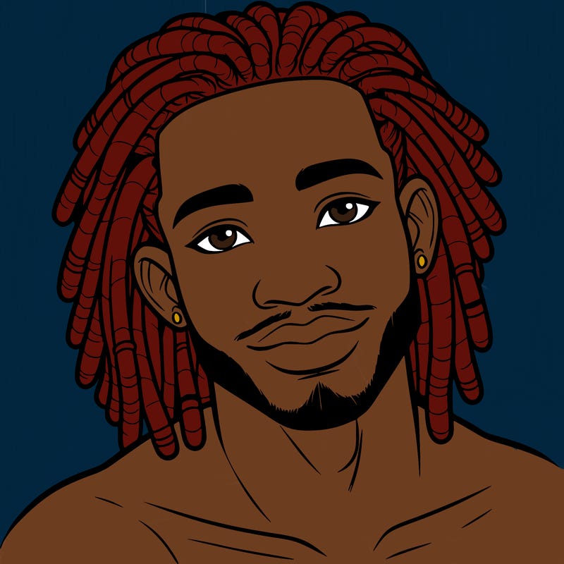 beautiful african american man with dreads