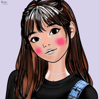 a realistic korean teenage girl