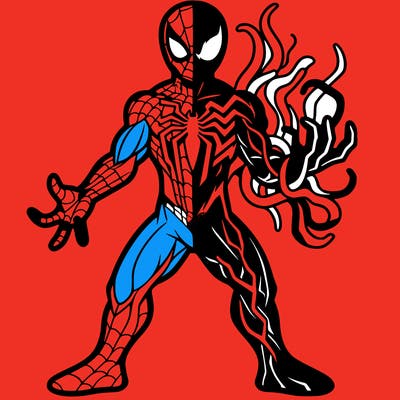 spider-man combined with venom