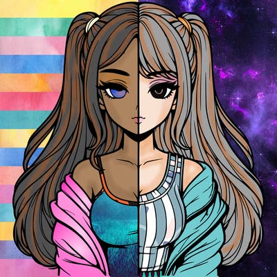 realistic girl split