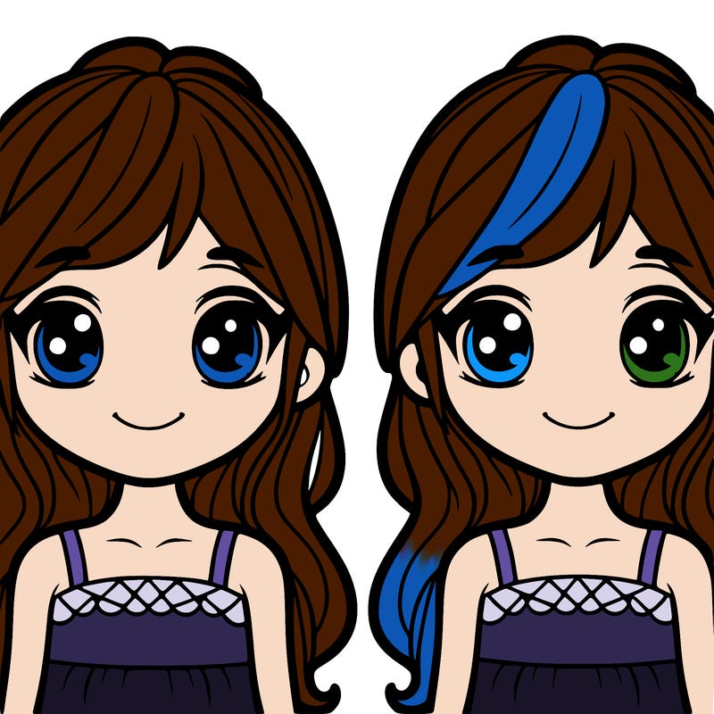 two exactly alike girls