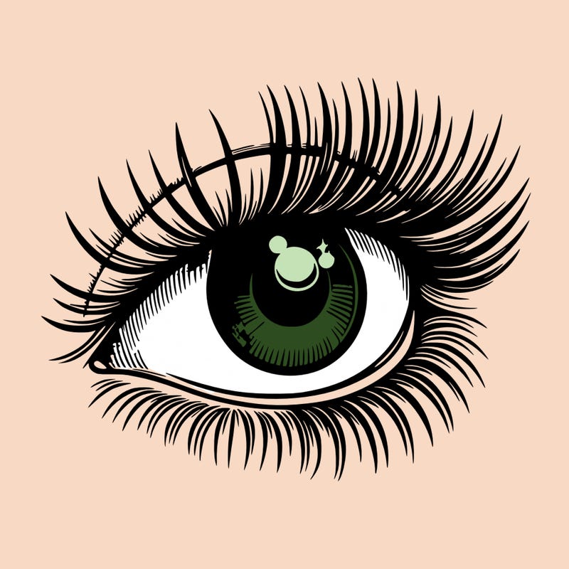 realistic eye long eylashes
